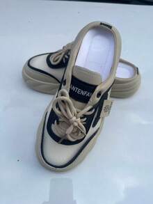 Women's Bandage Slippers, New Mesh Breathable Flat Mules, Suitable For Dresses, Comfortable For Pregnant Women, Slip-On - Black - View 2