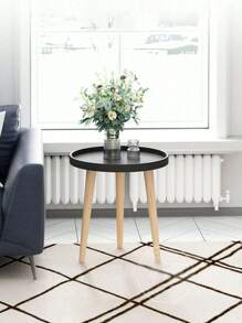Simple Coffee Table Solid Wood Sofa Edge Table ,Sofa Side Small Round Table,Stable Side End Table For Living Room Bedroom Office Home Furnishing Decoration