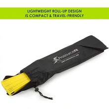 Escalera de agilidad ProSource Fit Speed de 8, 12 y 20 peldaños para entrenamiento de velocidad y ejercicios de agilidad deportiva con bolsa de transporte gratuita - Amarillo - 8 peldaños - Ver 2