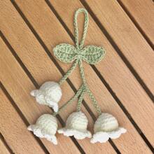 1pc Handmade Knitted Rear View Mirror Pendant Ornament - Cute Car Accessories Aesthetic - Kawaii Decor For Car And Home Decorative Pendants