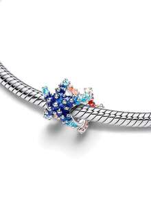 1 件时尚迷人珍珠海星贝壳椰子棕榈火烈鸟珠饰，日常佩戴 DIY 礼物