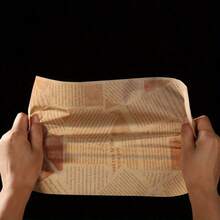 50 piezas de papel encerado con impresión de periódico vintage, para envolver sándwiches, hamburguesas, aperitivos fritos para freidora de aire, suministros de cocina y horneado