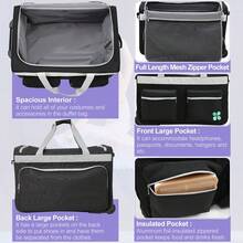 Lilypelle Dance Bag With Garment Rack, Collapsible Rolling Dance Garment Bag With Wheels For Travel, Luggage For Women And Men - 黑灰色 - 查看 5