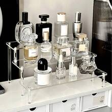 1pc-楼梯形透明亚克力展示架桌面车模收纳架玩具公仔玩具小型展示收纳桌