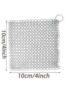 1 Stück Mesh-Bürste, Aufhängeringrost Reiniger, Edelstahl Mesh-Bürste Reiniger geeignet für alle Dutch Oven Gusseisen Töpfe