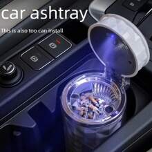 Cenicero de coche, almacenamiento conveniente de cenizas, con una llave para abrir la tapa y evitar que vuelen las cenizas. Suministros de coche, cenicero adecuado para el almacenamiento de cenizas en la ventanilla del coche, compacto y duradero, es una buena opción para regalos