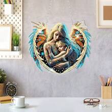 2D flache Kristall Diamant Stickerei Kunstset, einseitig Mutterliebe Thema Deko, Acryl Heimdekoration Anzeigeplatte, Handwerk, Feiertagsgeschenk, geeignet für Schlafzimmer, Büro, Wohnzimmer, Arbeitszimmer