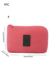 数码收纳包 USB数据线收纳包 耳机线包 笔 移动电源 旅行套装 收纳袋 电子配件 度假旅行必备品 暑假返校 学校用品包 女士旅行包 旅行化妆包 - 西瓜粉 - 查看 6