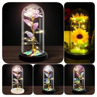 Gifts For Mother's Day,1 PC Light Up Rose In Glass Dome,Rose Gifts For Mom,Wife,Daughter,Anniversary,Wedding Gifts