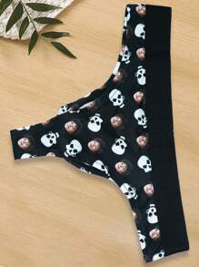 1pc Personalized Men's Graphic Print Sexy Thong