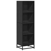 Bücherregal Schwarz 40x35x139 cm Holzwerkstoff - Schwarz - Übersicht 2