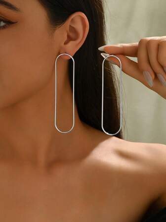 1 Pair Minimalist Casual Geometric Iron Wire Creative Stud Earrings