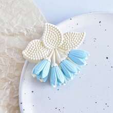 1pc Elegant Tulip Decor PS (Polystyrene) Hair Clip, Suitable For Everyday Wear Hair Accessories Elegant Hair Claw Women Claw Clips Fall Winter Flower For Vacation Outfits Woman - Multicolor - View 9