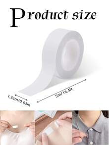 双面胶带自粘式胸罩衣服衬衫秘密贴纸透明内衣胶带防裸露隐形胸贴适用于女性身体皮肤 - 白色 - 查看 4