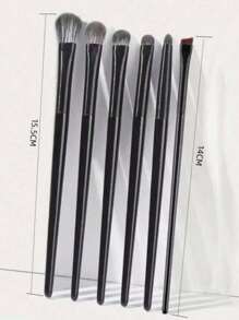 6支装软毛眼影刷套装，包含晕染刷、平头刷、斜角刷、眉刷和眼线刷，化妆工具，化妆刷套装，化妆刷套装，化妆刷套装，全套化妆刷，化妆刷套装，全套化妆工具，化妆刷套装，化妆刷套装，化妆礼盒套装