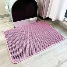 1 Piece Cat Bed Mat, Anti-Scatter Bed Mat, Double Layer Honeycomb Design, Urine And Water Waterproof Material, Dispersion Control, Less Waste, Easier To Clean, Washable - Multicolor - View 8