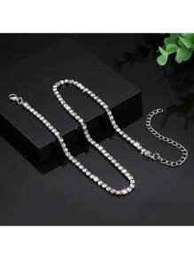 1 Stück Damen Halskette mit Diamantbesatz, Kragen-Choker für festliche Anlässe