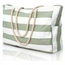 Borsa da spiaggia impermeabile di grandi dimensioni da donna, con chiusura a cerniera, a prova di sabbia e impermeabile, adatta per costumi da bagno e piscine, con motivo casuale