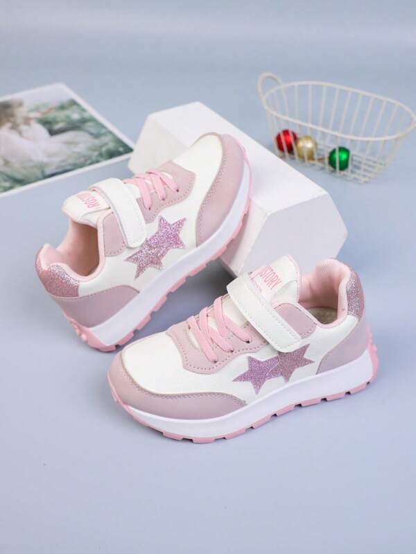 Kids Casual Low Top Side Star Decor Sports Shoes, Comfortable Non-Slip Athletic Sneakers, Suitable For Back To School, Outdoor Activities, Daily Wear