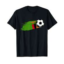 Zambia Flag Jersey Zambian Soccer Team Zambian T-Shirt. MI Gifts For Kids - Black - View 1