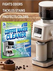 1 pieza Limpiador/Descalcificador para lavadora y lavavajillas - Pastillas de limpieza profunda para lavadoras de carga frontal y superior de alta eficiencia, desodorizante séptico, limpia el tambor interior y el sello del tanque de lavandería