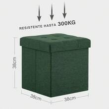 Madera Nieve 带储物功能的木制雪地长凳、软垫长凳、凳子、行李箱，承重能力高达 300 公斤，适合返校宿舍储物 - 綠色 - 查看 8