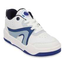 Duo Tenis Deportivo Color Negro y Rojo Para Caballero Con Material Sintetico - Blanco - Ver 2