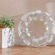 1pc Inflatable Daisy And Clover Print Swim Ring - Transparent Buoy In Multiple Sizes, Suitable For Pond, Lake, Beach - Lightweight Design, Dual Use As Garden/Home Decor And Pool Float - Multicolor - View 6
