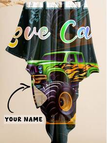 1pc Customizable Blanket, Suitable As Gift For Girls, Boys, Adults, Valentine's Day, Lightweight, Soft & Warm, Ideal For Mother's Day, Birthday, Children's Day, Father's Day, Graduation, Wedding, Christmas, Home Use On Sofa, Bed, Car, Bedroom, Living Room - Multicolor - View 4