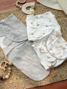 GLLQUEN BABY 3 Packs Organic Baby Swaddle Sleep Sacks For Newborn - Baby Swaddles 0-3 Months, Baby Swaddle Blanket Wrap, Oeko-Tex Certificated - Jungle Exploration - View 5