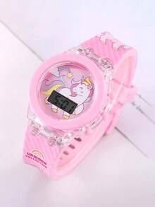 2/1pc Luminous Unicorn Quartz Jelly Watch Silicone Girl Cute Watch Paired With Rainbow Horse Bead Bracelet Watch Set The Perfect Gift For Girls, Suitable For Daily Wear, Parties,Christmas Back To School And Buying Gifts Souvenir To Give To Friends And Relatives Ladies' Watch Gift Set(Give Exquisite Gift Box) - Multicolor - View 7