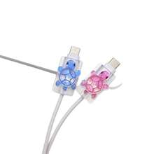 2 件闪亮海龟充电器保护器、数据线套、3D 海龟手机配件、防断充电线保护器、手机充电端口保护装置充电器配件、手机配件