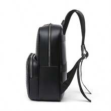 2025 New PU Woven Texture Backpack, Unisex College Student Backpack, Casual Backpack, Korean Style Simple Outdoor Travel Bag Large Capacity Bag