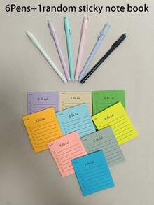 1/3/6 Stücke zufällige Farbe süße Katze mit wedelndem Schwanz Stifte - ideal für Katzenliebhaber in Schule, Büro, Schul-Grundausstattung, glatte Schreibfunktion für Notizbücher, Kalender, Bücher, Schreibwaren, Bürobedarf, Partytüten - Verschiedenfarbig - Übersicht 7