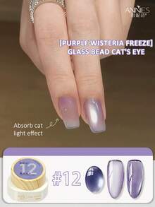 annies 12g Aqua Light Frozen Cat Eye Gel Nail Polish 12 Color Set Explosion Glass Pearl Crystal Cat Eye Gel Nail DIY 1pc/12pcs - 彩色 - 查看 18