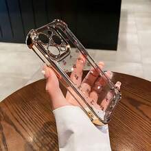 Suitable For IPhone 16 15 14 13 12 11 Pro Max Full Screen Small Cherry Design Pattern Mobile Phone Case, Unique, Good Choice For Men's Girlfriend Gifts. - 金色 - 查看 1