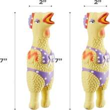 Outward Hound By Charming Pet Squawkers Earl Latex Squeaky Rubber Chicken Dog Toy, Funny Interactive Holiday Toy For Dogs, Large Size - Henrietta, Small - 查看 6