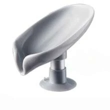 1 pezzo Portasapone a forma di foglia con ventosa, vassoio per asciugare spugne, accessori per bagno e cucina