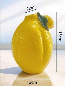 1 Stück rustikale Keramikvase, künstliche Zitronen/Zitronenblatt Trockenblumen Dekoration, Wohnzimmer Esszimmertisch Mittelstück, Büro Einweihungsgeschenk, Lehrertag Geschenk, süße Fruchtschale, Hochzeitsdekoration, Tischaufsatz, schöne Vase/Pflanzgefäß zum Verschenken an Freunde, Lehrer, Klassenkameraden Heimdekoration Raumdekoration Blumenvase Glasvase - Verschiedenfarbig - Übersicht 4