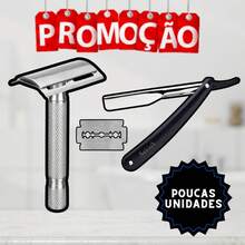 Beard And Hair Removal Kit Razor + 10 Razors + Professional Metal Shaver - 黑色 - 查看 9