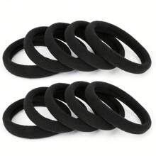 100pcs/Set Black Hair Ties, High Elasticity Minimalist Style, Suitable For Women's Daily Ponytails, Hairstyles, Sewing, Embroidery, Handicrafts, Yarn Back To School