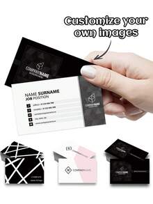 200pcs Custom Premium Business Cards, 16/32pt/Specialty Paper, 3.54*2.12 Inches, High-Quality Printing, Personalized Cards Suitable For Invitations, Greeting Cards, Postcards - Multicolor - View 8