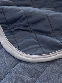 1 件针织柔软绗缝毛毯，带包边，适合卧室、办公室或沙发上午睡