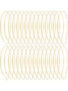 30/24/12 piezas de diademas de metal liso, marco de diadema DIY, diademas delgadas a granel para hombres y mujeres, accesorios para el cabello, diademas de color negro, plateado y dorado