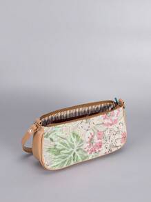 Ladies' Fashionable Embroidered Floral Baguette Bag, Niche Exquisite Sequin Floral Single-Shoulder Bag, Irregular Sequin Patchwork Mesh Embroidered Dinner Bag, Suitable For Parties, Dates, Shopping, Vacations, Gifts, Graduation Gifts, Commutes, Colleges, Music Festivals.
