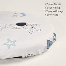 Baby Fitted Bassinet Sheets Set 4-Pack For Newborn Infant Baby Boys Girls, Astronaut - Phi hành gia - Xem 7