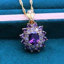 Dây chuyền mặt đá Cubic Zirconia mạ vàng 18K kiểu dáng cổ điển - Trang sức cưới và dự tiệc sang trọng, quà tặng Giáng sinh và Ngày Valentine cho nữ, phụ kiện tinh tế, chế tác bậc thầy. - phong cách 1 - Xem 16