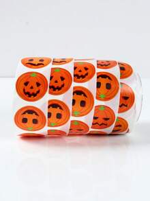 500 张/卷，万圣节贴纸，南瓜鬼蝙蝠和蜘蛛网图案信封贴花，恐怖贴纸，易于撕下，橙色、黑色和粉色精美图案贴纸标签，适用于万圣节装饰 DIY 艺术工艺品礼品包装、万圣节派对装饰、家居装饰、节日万圣节派对礼品、礼物、用于笔记本、礼品包装、水瓶、手机壳、笔记本电脑