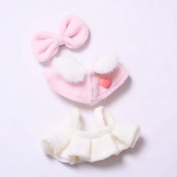 1pc Exquisite Pink Bow Maomao Clothes, Suitable For 17cm For Labubu Doll Clothes, Different Dresses For Your Dolls, Small Party Gifts-Suitable For People Who Love Eva, Graduation Gifts.