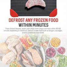 [1 包] 快速魔法肉类解冻盘 - 带硅胶边缘的快速铝制解冻托盘，高效的冷冻肉类解冻设备，适用于厨房，是快速便捷肉类解冻的理想选择。肉类解冻设备